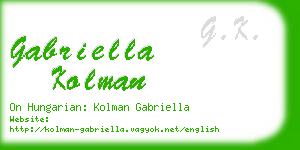 gabriella kolman business card